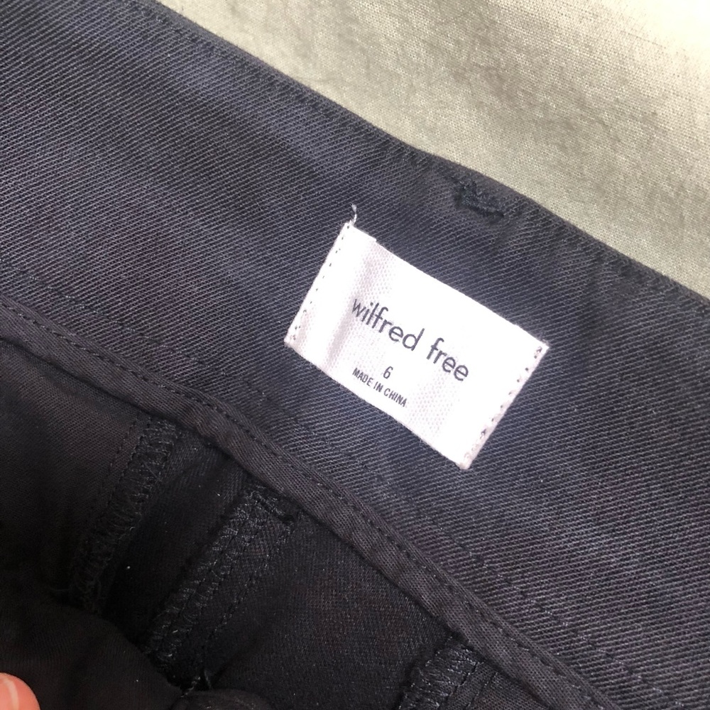 Wilfred Free Aritzia Wide Leg Black Trousers